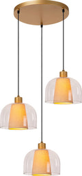 Lucide gunhild - hanglamp - 3xe27 - transparant