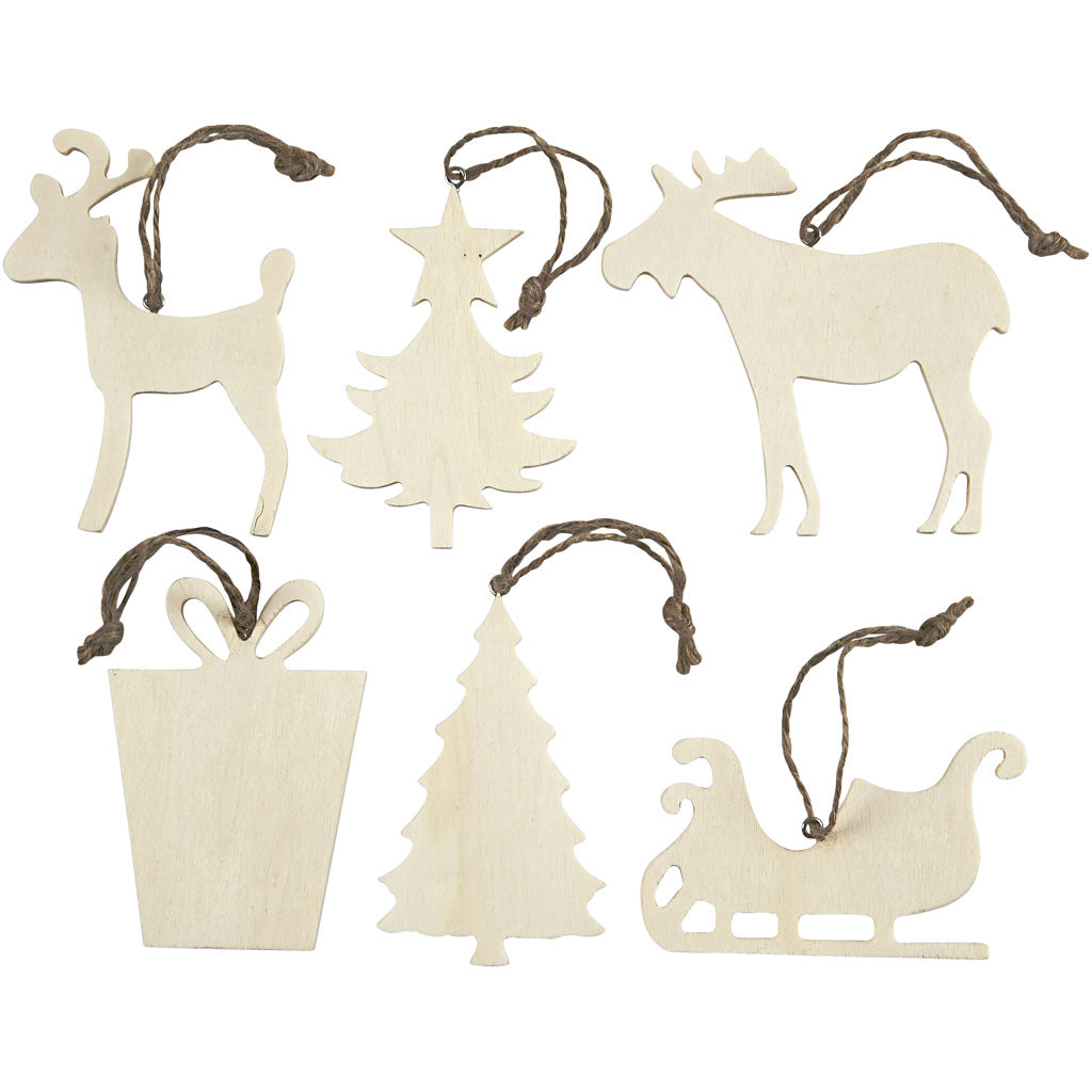 Creativ company ornamenten divers, 6st.