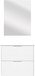 Differnz bolo badkamermeubelset 61x50x46cm fsc mfc board wit keramiek wit hoogglans