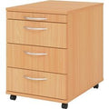 Bach mobiel ladenblok hammerer 1606 bo melamine 428x800x760mm 4 laden beuken