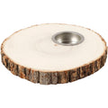 Creativ Company Teelichthalter aus Holz, Scheibe, 14-16 cm