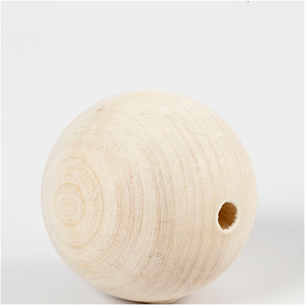 Creativ Company Holzperlen 6 mm, 3 Stück.