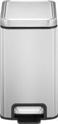 Eko - stella slim pedaalemmer 6 liter - stainless steel - mat rvs - prullenbak