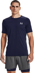 Under armour ua hg armour fitted ss-blu heren sportshirt - midnight navy - wit xl