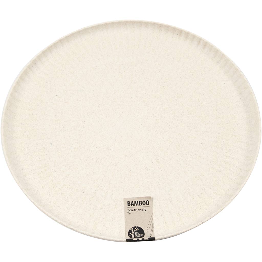 Rundes Tablett von Creativ Company aus Bambusfaser, 30 cm