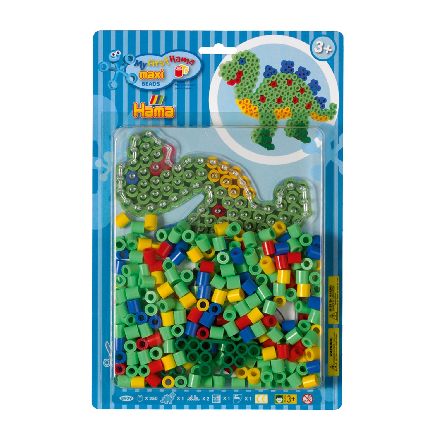 Hama Maxi Bügelperlen-Set Dino, 250 Stück.