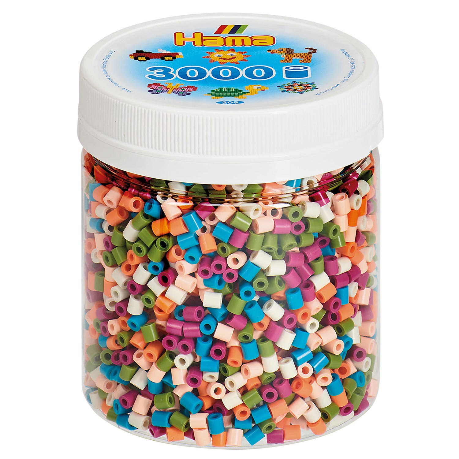 Hama strijkkralen kleurenmix potje - 3000 stuks creatief speelgoed.