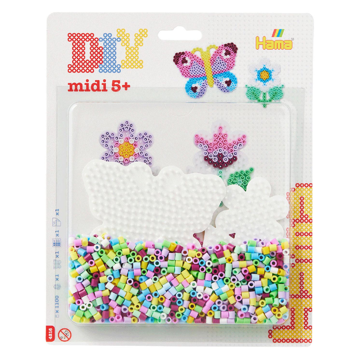 Hama Midi Bügelperlen-Set Schmetterling, 1100 Stück.