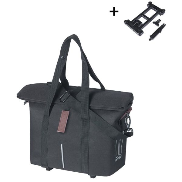 Basil City MIK Fahrradtasche, 8–11 Liter, 19 x 30 x 26 cm, schwarz