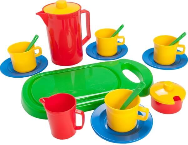 Verschiedenes Kaffeeset mit Schneidebrett