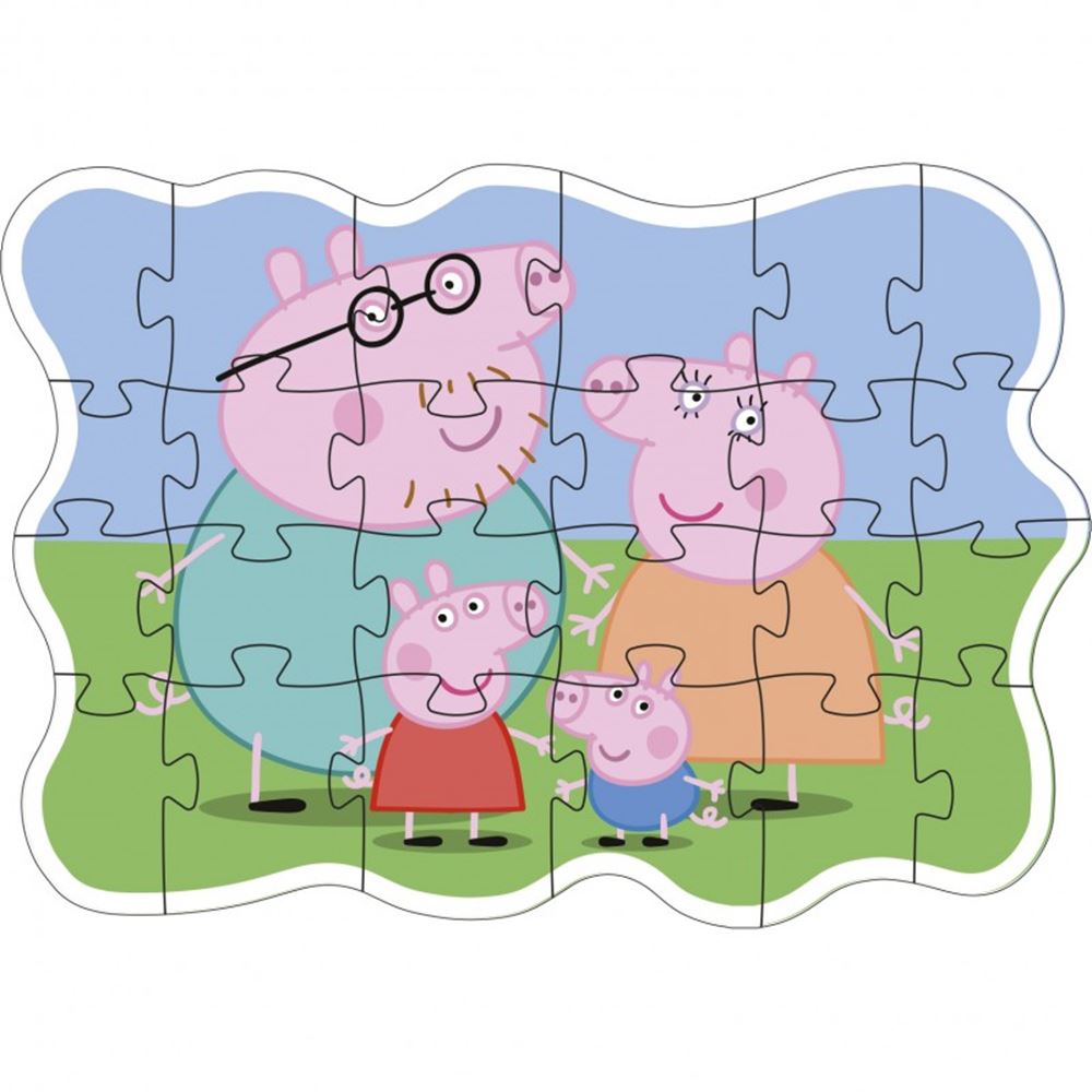 Puzzel peppa pig familie. 24 stukjes. 3+ | 2 stuks
