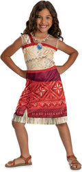 Disguise disney - moana 2, kostuum moana vaiana basic plus jurk, maat s (5 - 6 jaar)