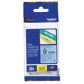 Labeltape brother tze521 zwart, blauw 9mmx8m