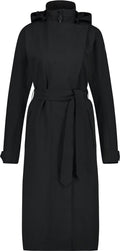 Agu trench coat long regenjas dames waterdicht - zwart - waterkolom 5.000 mm - afneembare capuchon l