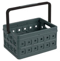 Sunware square vouwkrat met handgreep 24l - 43.5x31x21.3 cm - antraciet boodschappenkrat