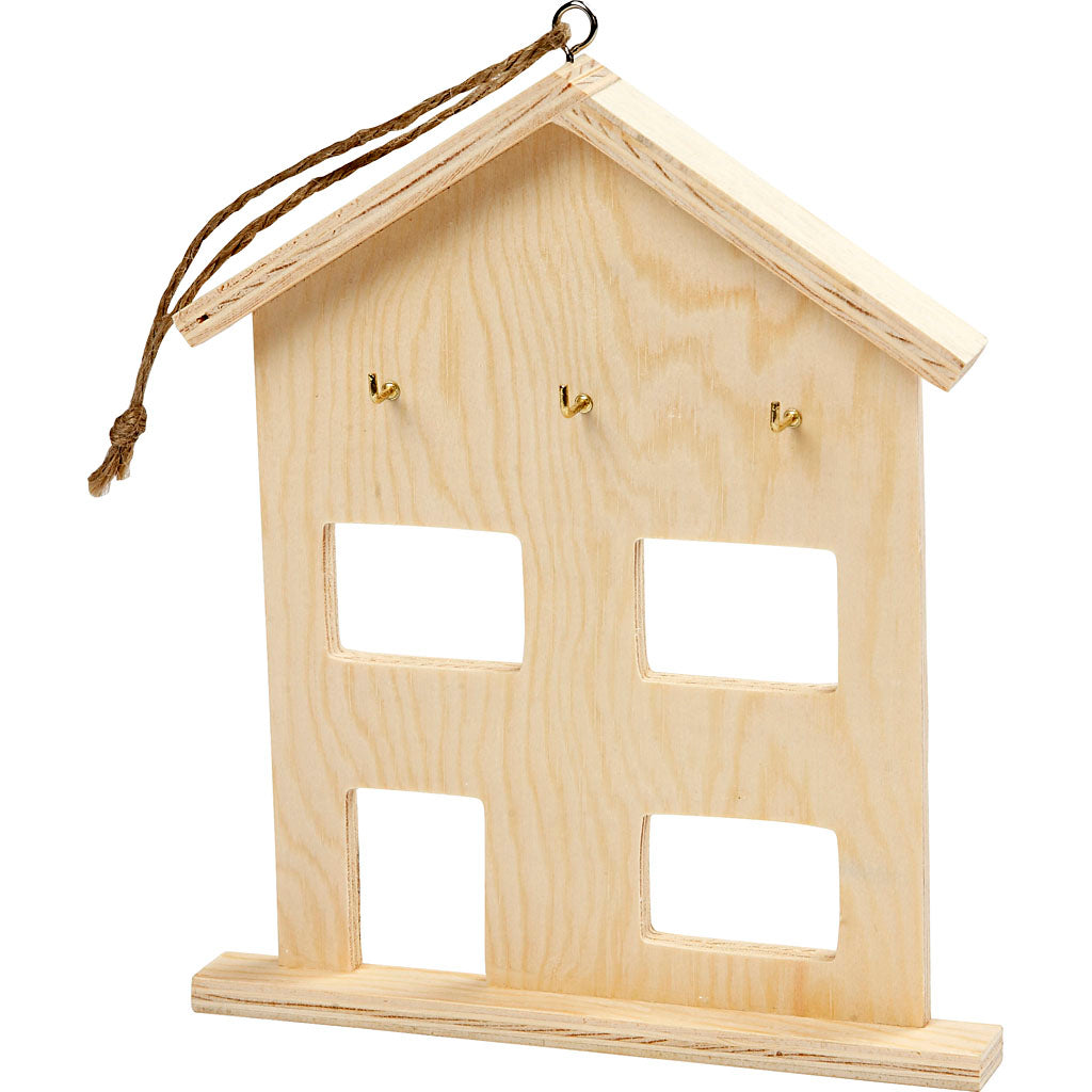 Creativ company houten sleutelkast met 3 haken