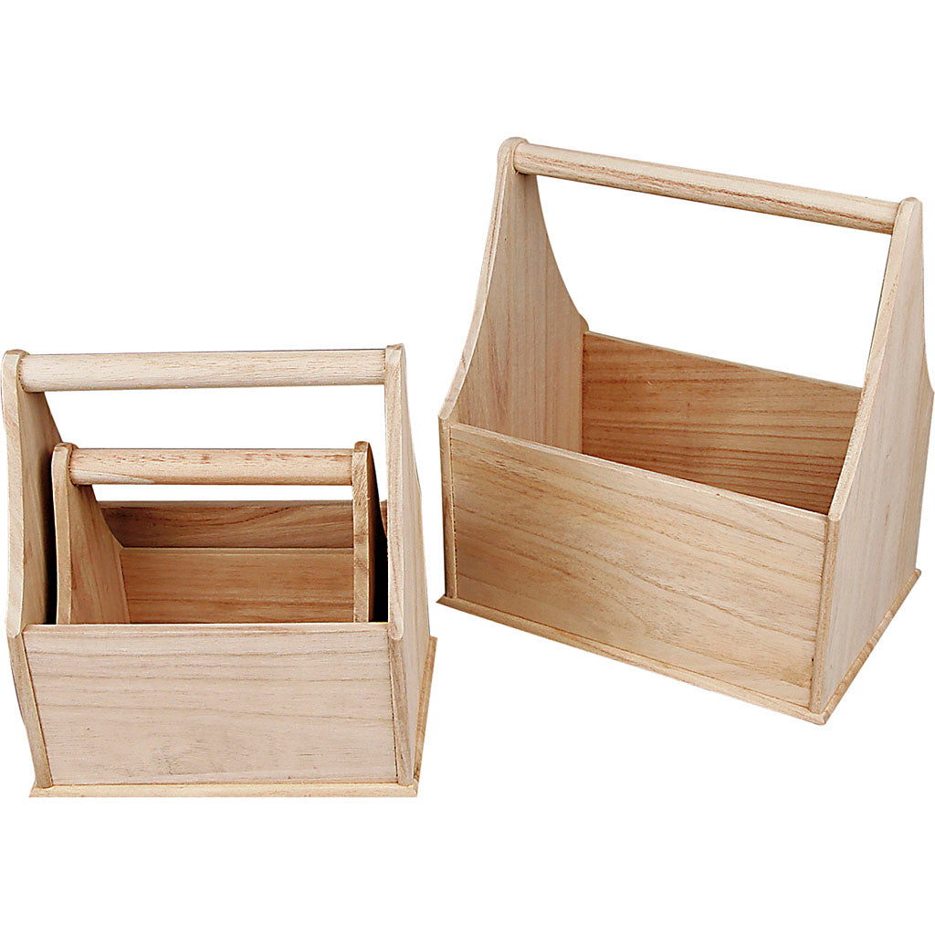Creotime flessenhouder, grootste maat 24x17,5x28 cm, keizerin boom, 3 assorti