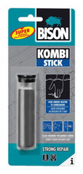 Bison kombi stick 56 gram 2 componenten epoxy kneedmassa - voor 1001 reparaties in en om het huis, snel, overschilderbaar, krimpt niet, binnen buiten, auto, boot caravan, gereedschap