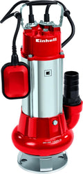 Einhell elektrische vuilwaterpomp gc-dp 1340 g - 1300 w - 23000 l u - vuil tot ø40 mm - traploos instelbare vlotterschakelaar - incl. touw van 6 m
