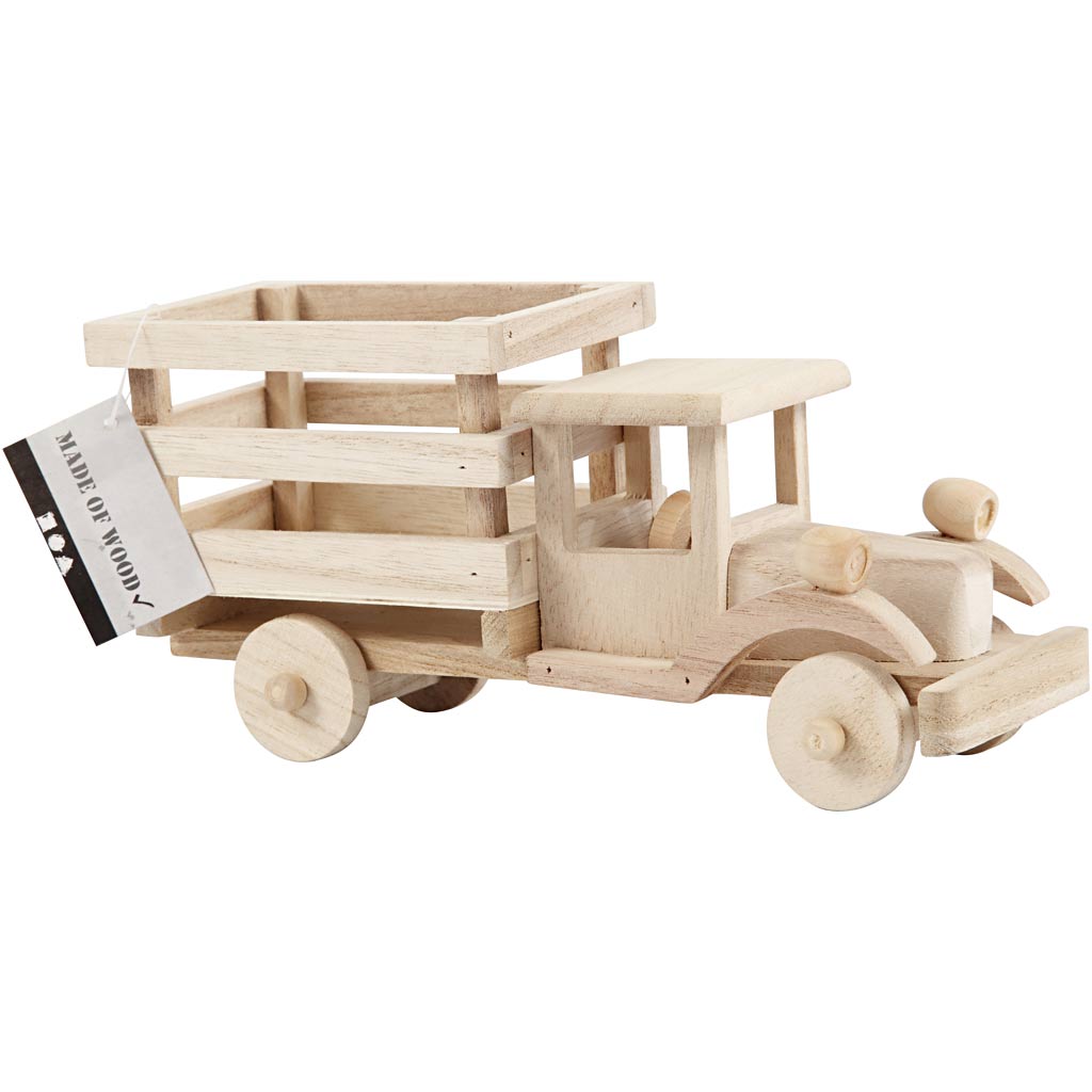 Creativ company truck, h: 11 cm, l: 22 cm, 1 stuk, grenen, triplex