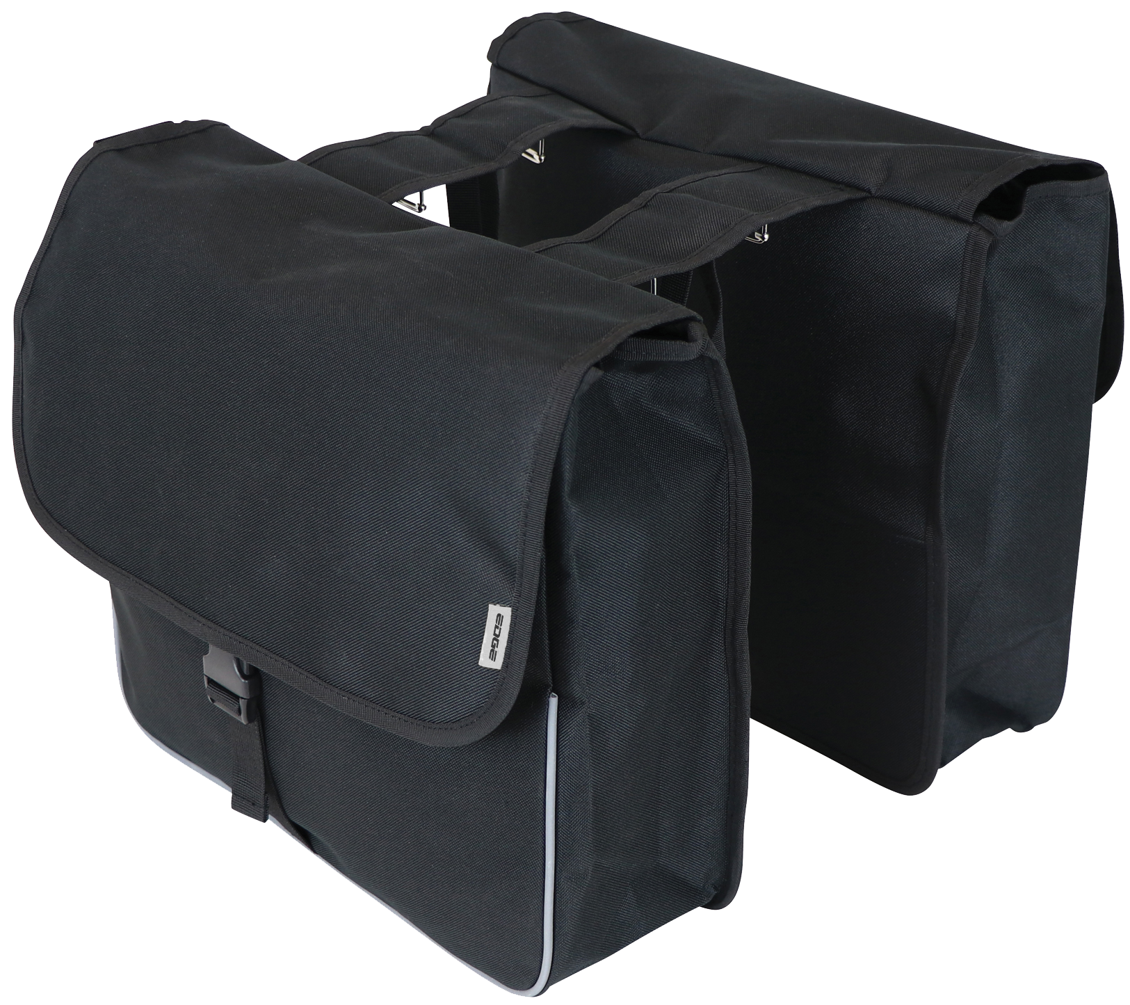 Edge Dubbele fietstas Basic Shopper 26 liter 33 x 36 x 12cm (2x) zwart