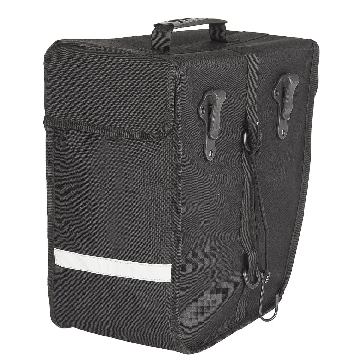 Einzelne linke M-Wave Amsterdam Fahrradtasche – 18 Liter – schwarz