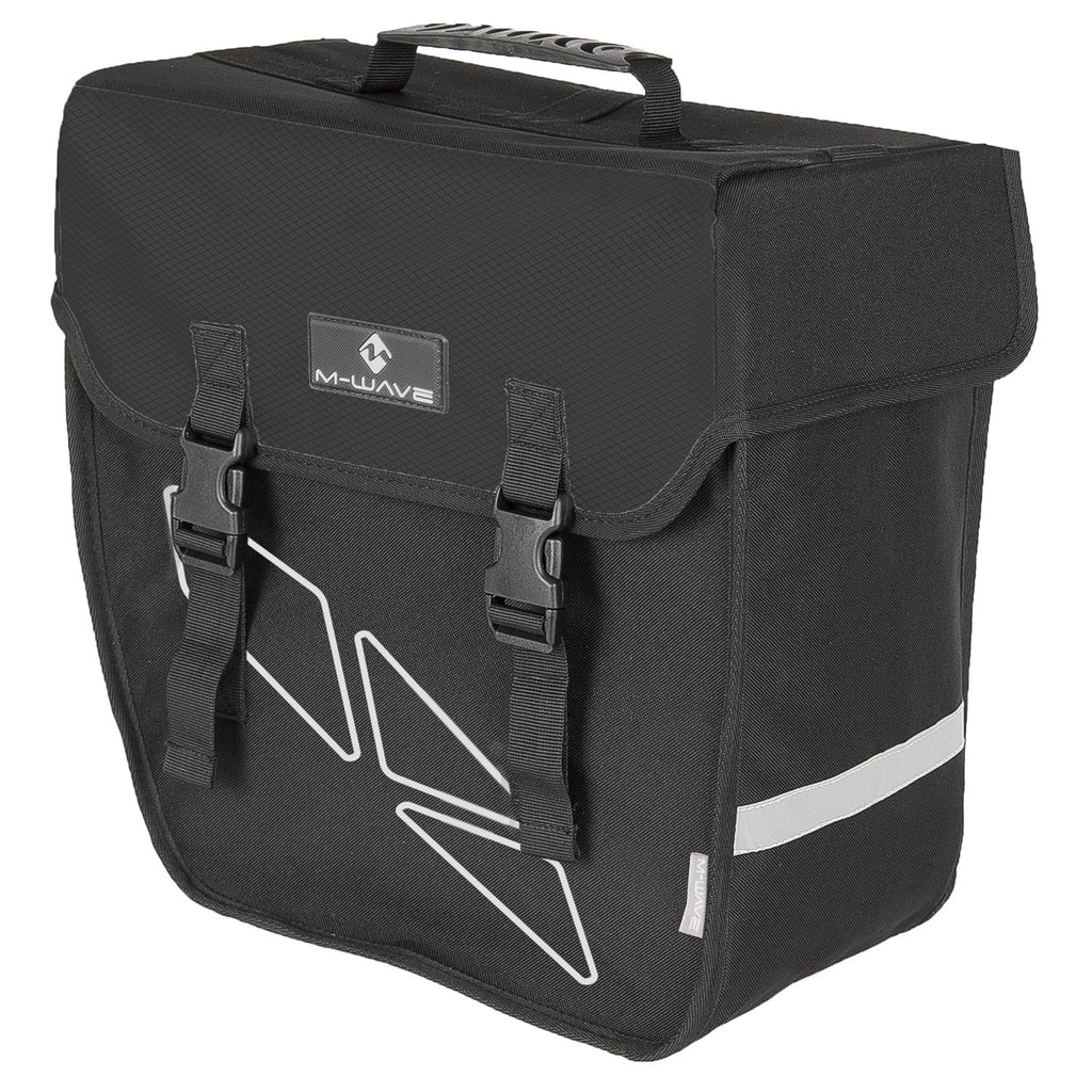 Einzelne linke M-Wave Amsterdam Fahrradtasche – 18 Liter – schwarz