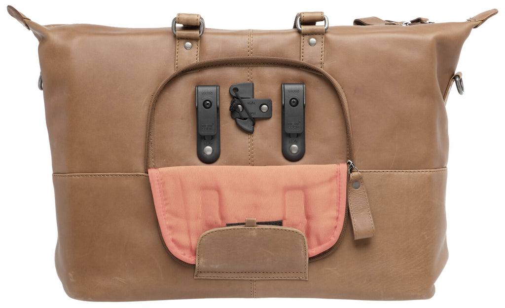 Neue Looxs Verla Fahrradtasche, 21 Liter, 34 x 18 x 44 cm, aus luxuriösem Leder, cognacfarben