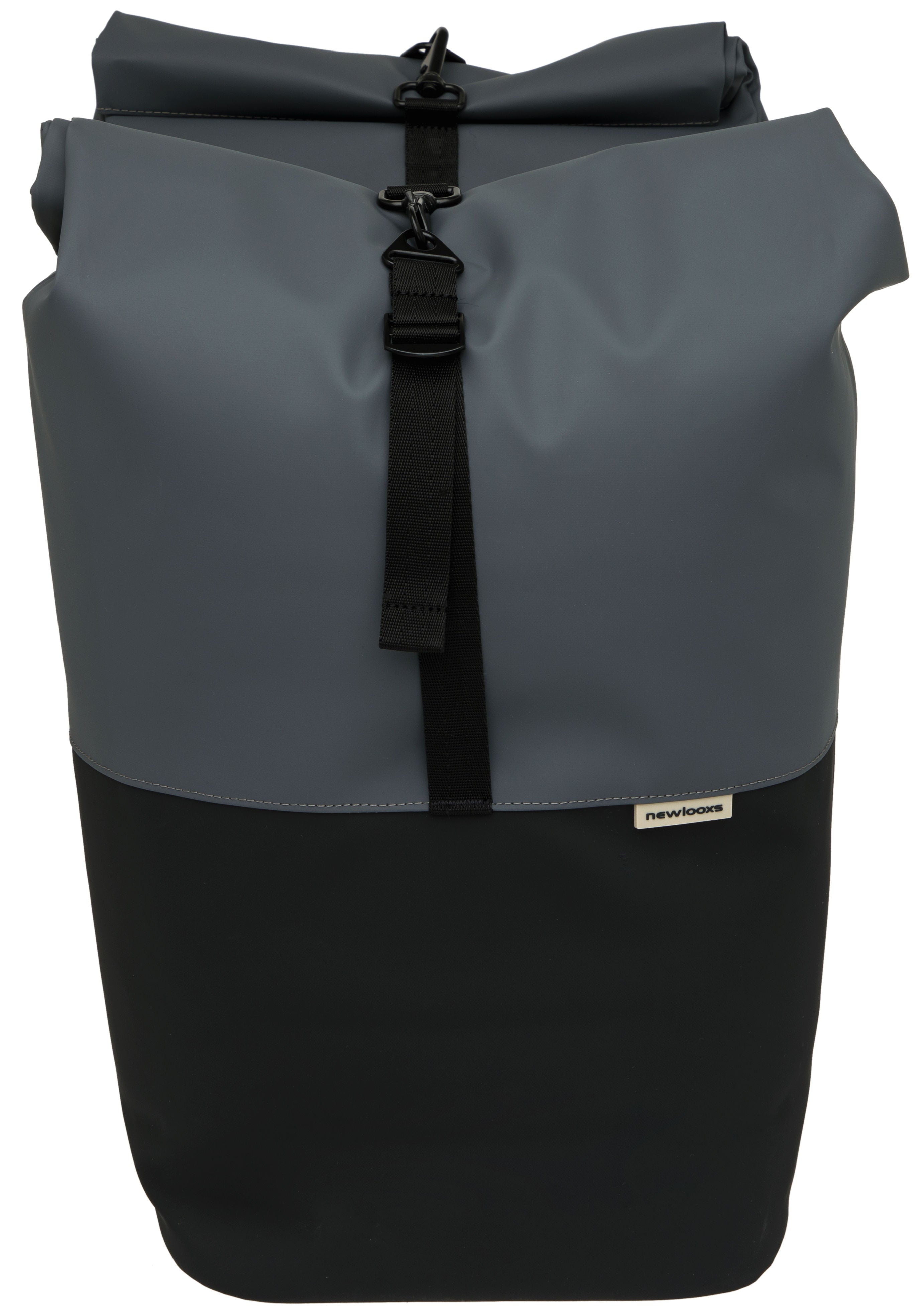 Dubbele fietstas New Looxs Nyborg MIK 34 liter - 30 x 17 x 37cm (x2) - donkergrijs zwart
