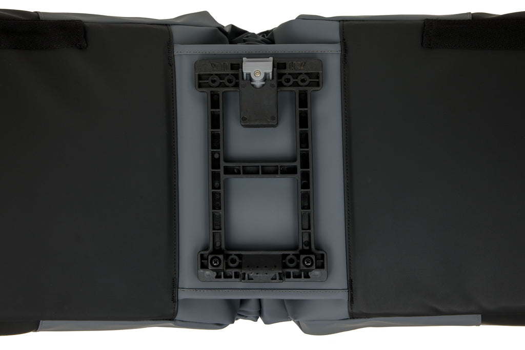 Dubbele fietstas New Looxs Nyborg MIK 34 liter - 30 x 17 x 37cm (x2) - donkergrijs zwart