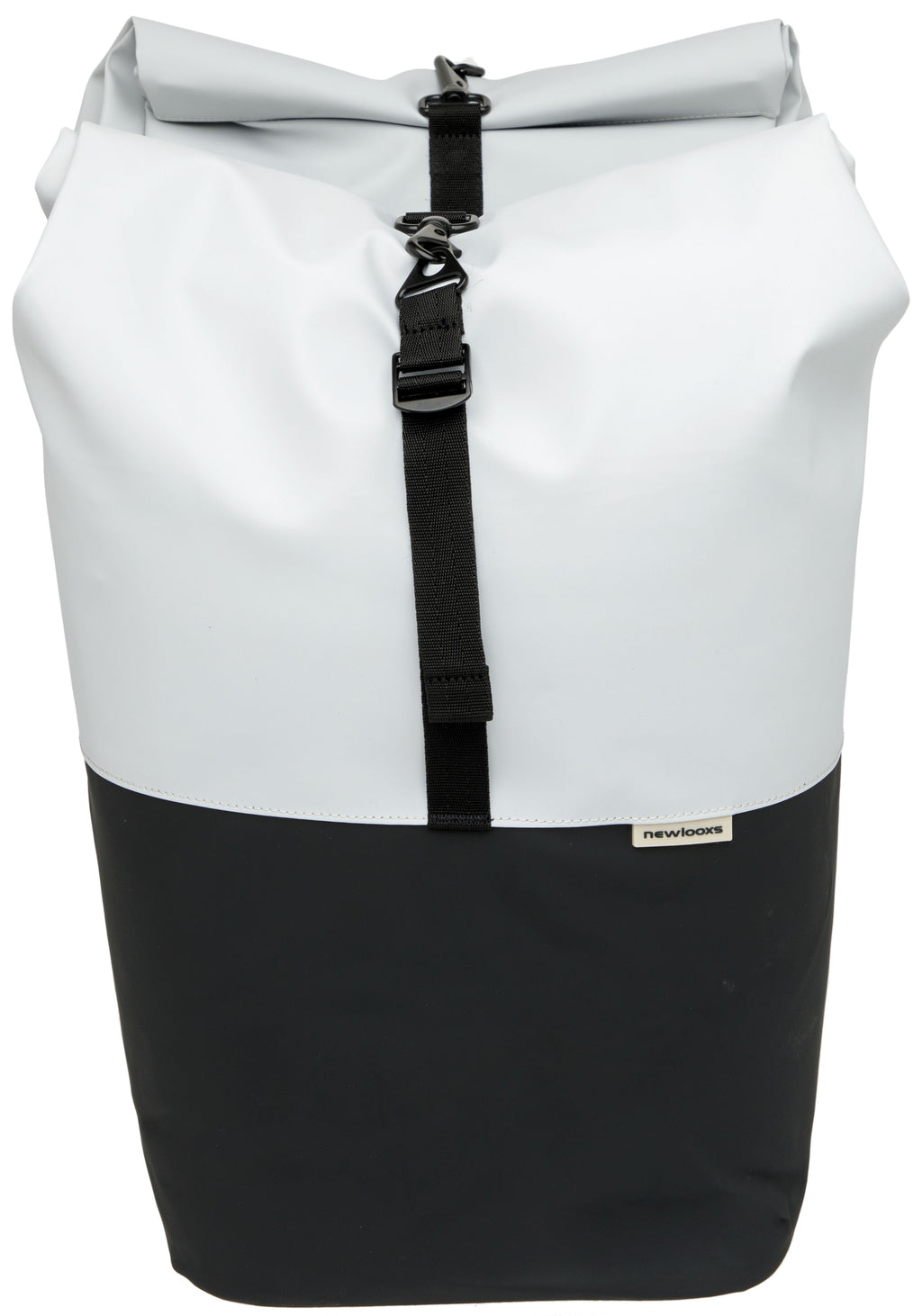 Dubbele fietstas New Looxs Nyborg MIK 34 liter - 30 x 17 x 37cm (x2) - lichtgrijs zwart