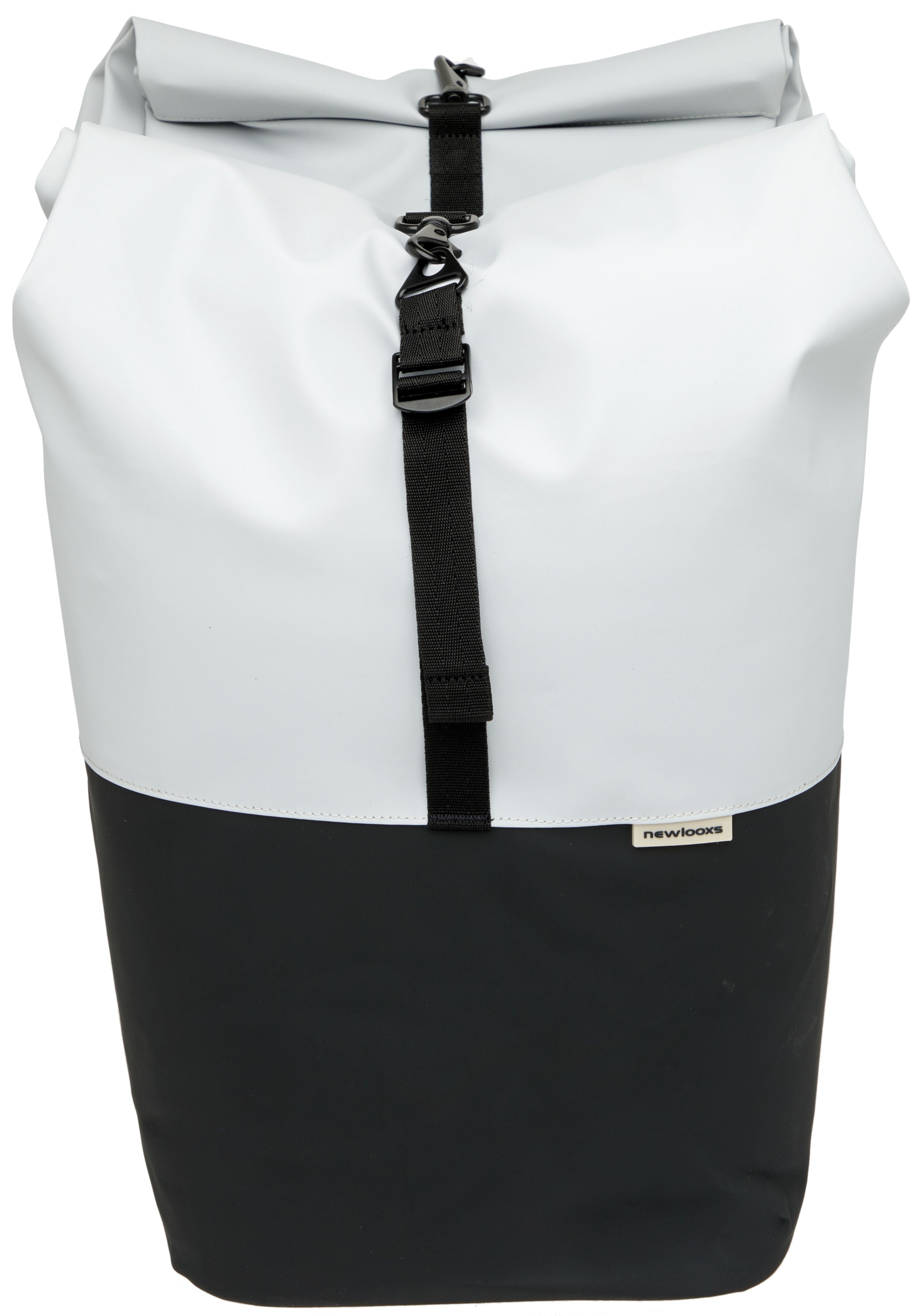 Dubbele fietstas New Looxs Nyborg MIK 34 liter - 30 x 17 x 37cm (x2) - lichtgrijs zwart