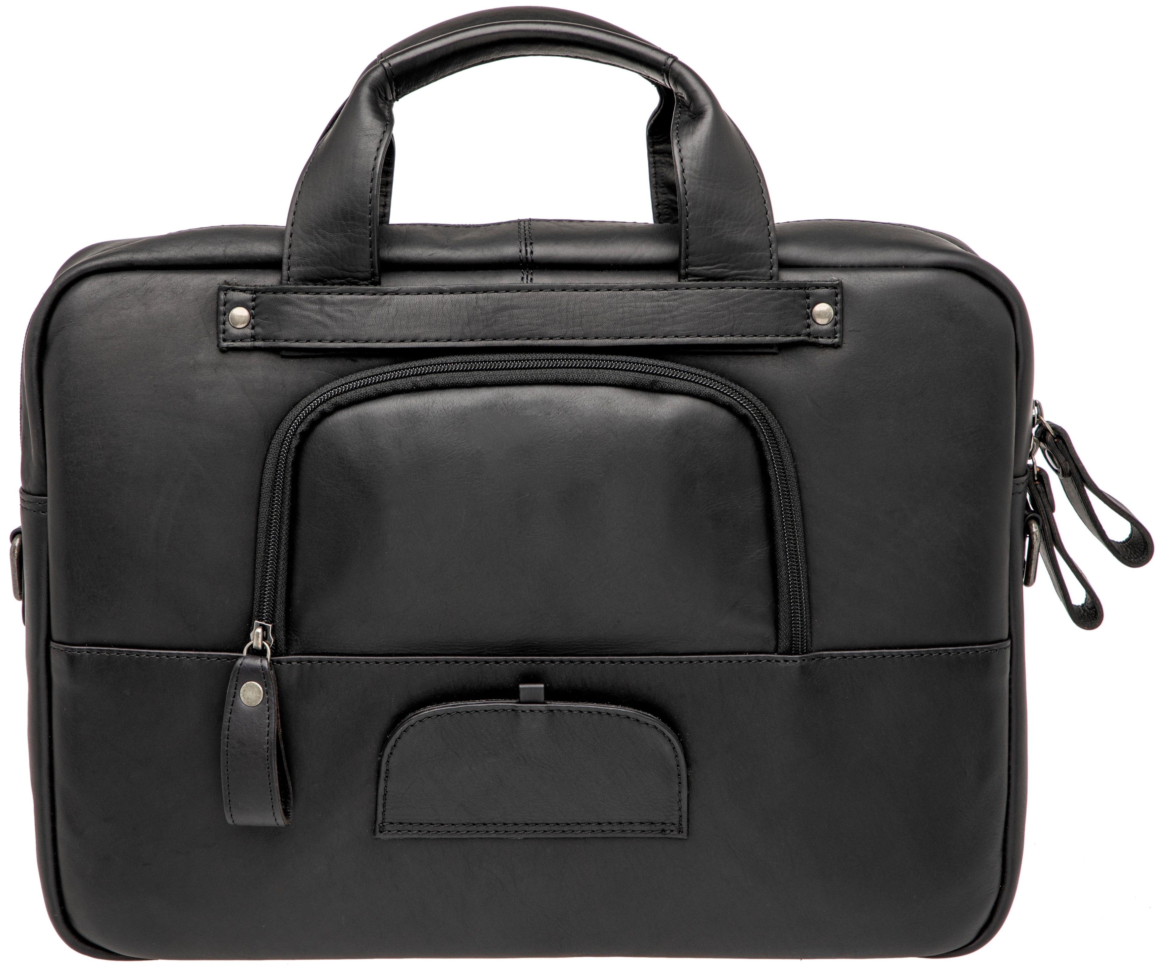 Neue Looxs Laptoptasche Luko aus Leder, 7,5 l, schwarz