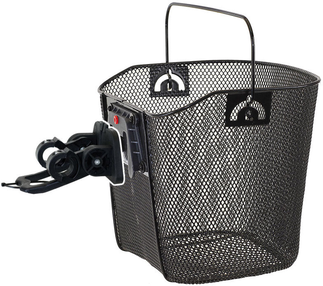 Ventura afneembare fietsmand mighty met stuurbevestiging - zwart