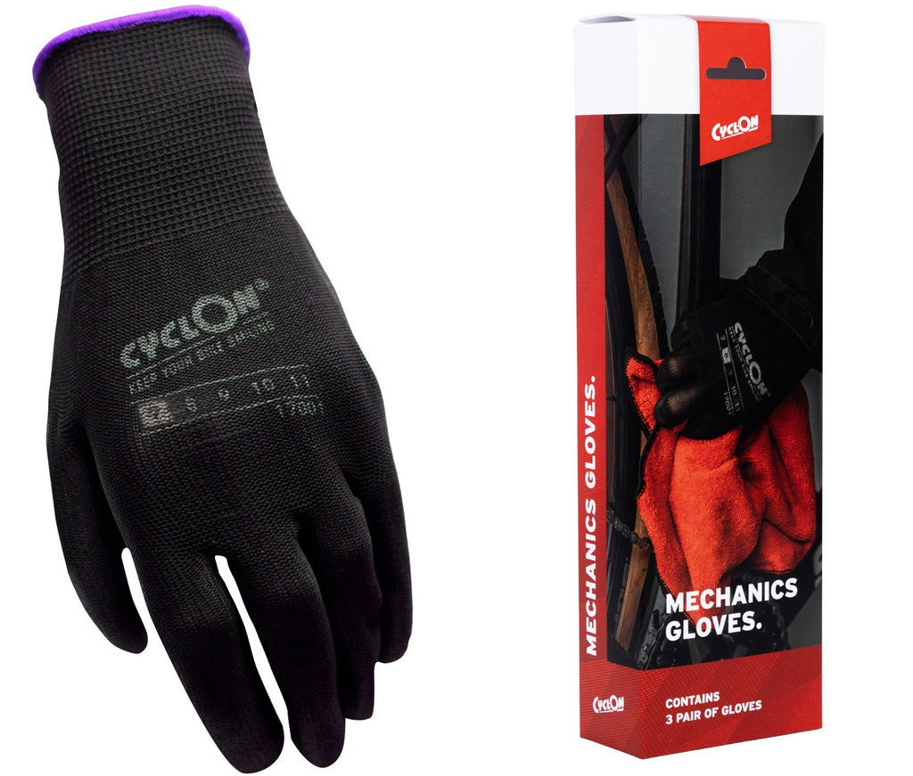 Cyclon montagehandschoenen m7 nylon pu zwart paars (20pr)