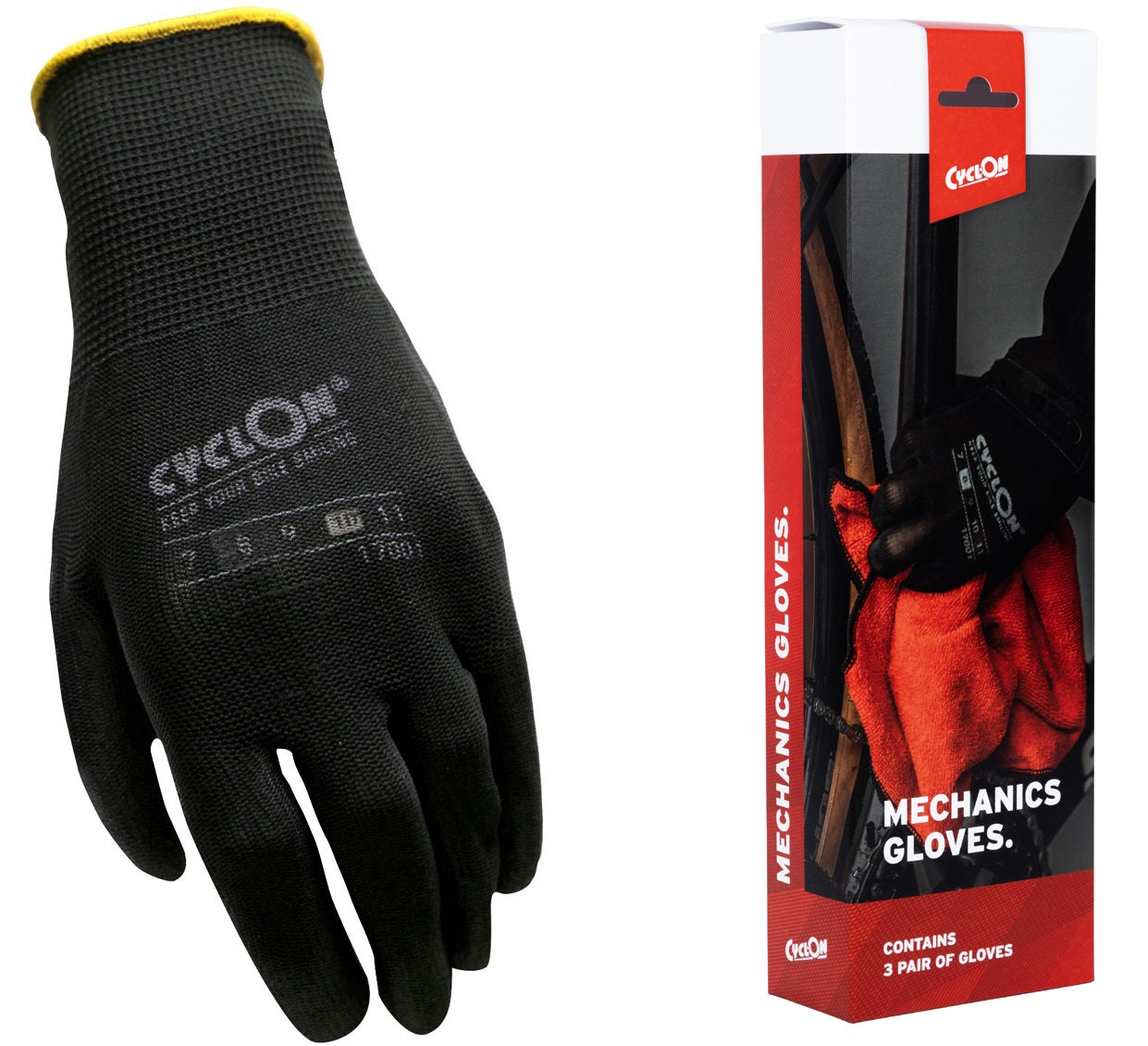 Montagehandschuhe CyclOn M10 - gelb (3 Paar)