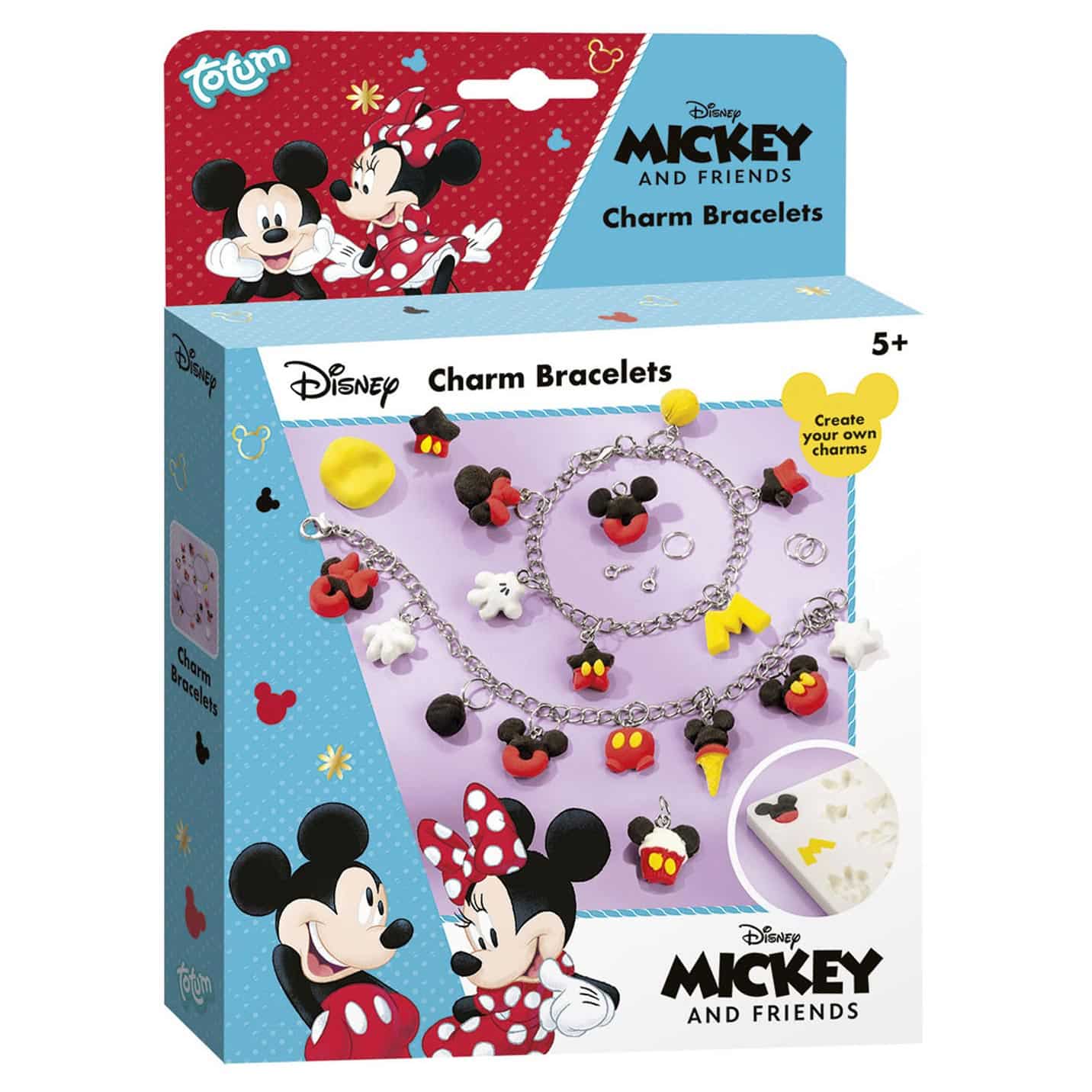 Einführung: Totum Disney Mickey und Minnie Mouse Charm-Armbänder (2 Stück)