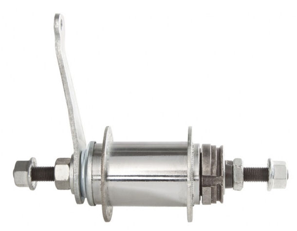 Ventura Rücktrittbremsnabe, verchromt, mit Achsmuttern – 36 Löcher – 110 mm Einbaugröße
