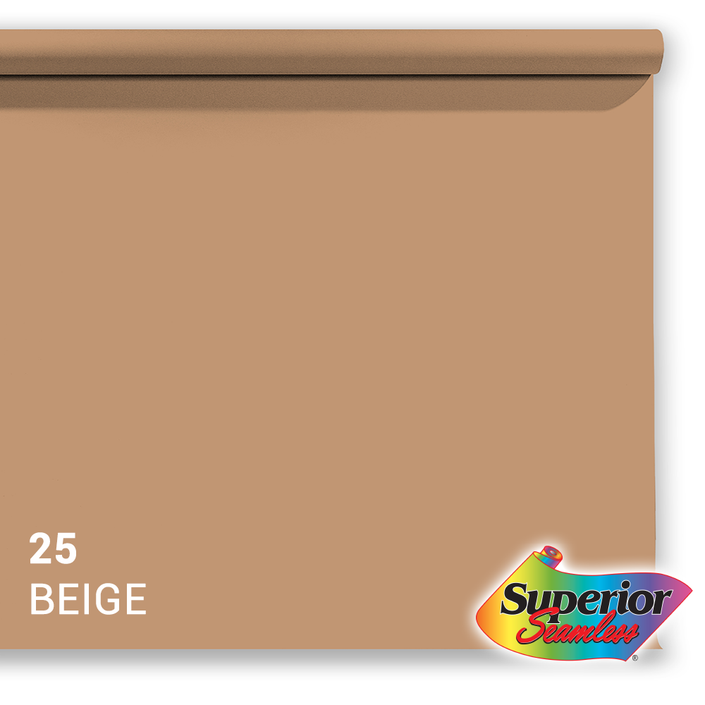 Hochwertiges Hintergrundpapier 25 Beige 1,35 x 11 m