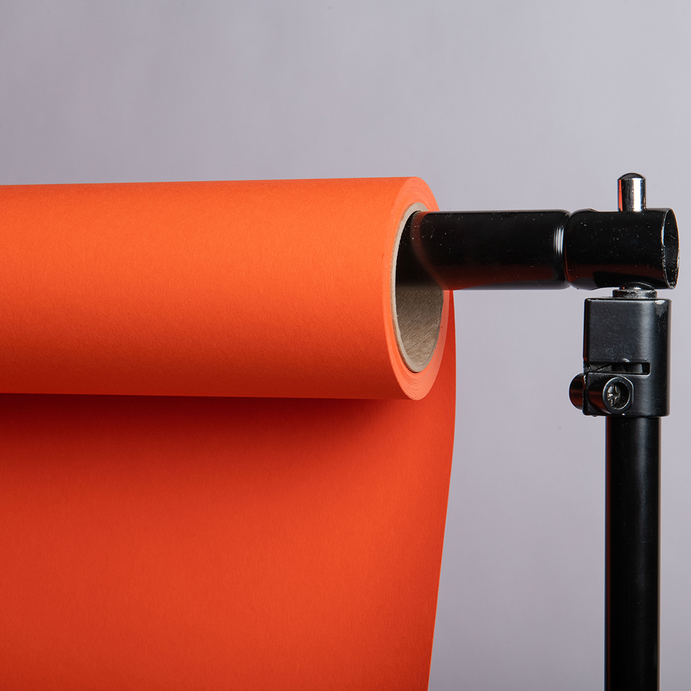 Hochwertiges Hintergrundpapier 39 Leuchtendes Orange 1,35 x 11 m