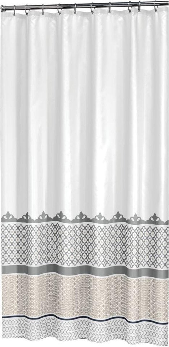 Duschvorhang „Marrakech“ aus Robbenfell, 180 cm, silber, 235281318
