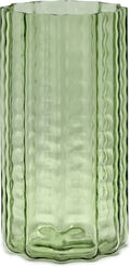 Serax - ruben deriemaeker waves - vaas - transparant groen - 15 ø - h 28cm - 1,83kg