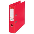 Esselte no.1 vivida kunststof a4 ordner met etikethouder - voor 500 vel - rugbreedte van 75mm - rood