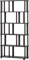 Woood riss boekenkast - eikenhout - mystic brown - 186x90x30