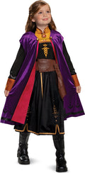 Disguise disney - frozen 2, anna op reis jurk deluxe, maat m (7-8 jaar), meisjes