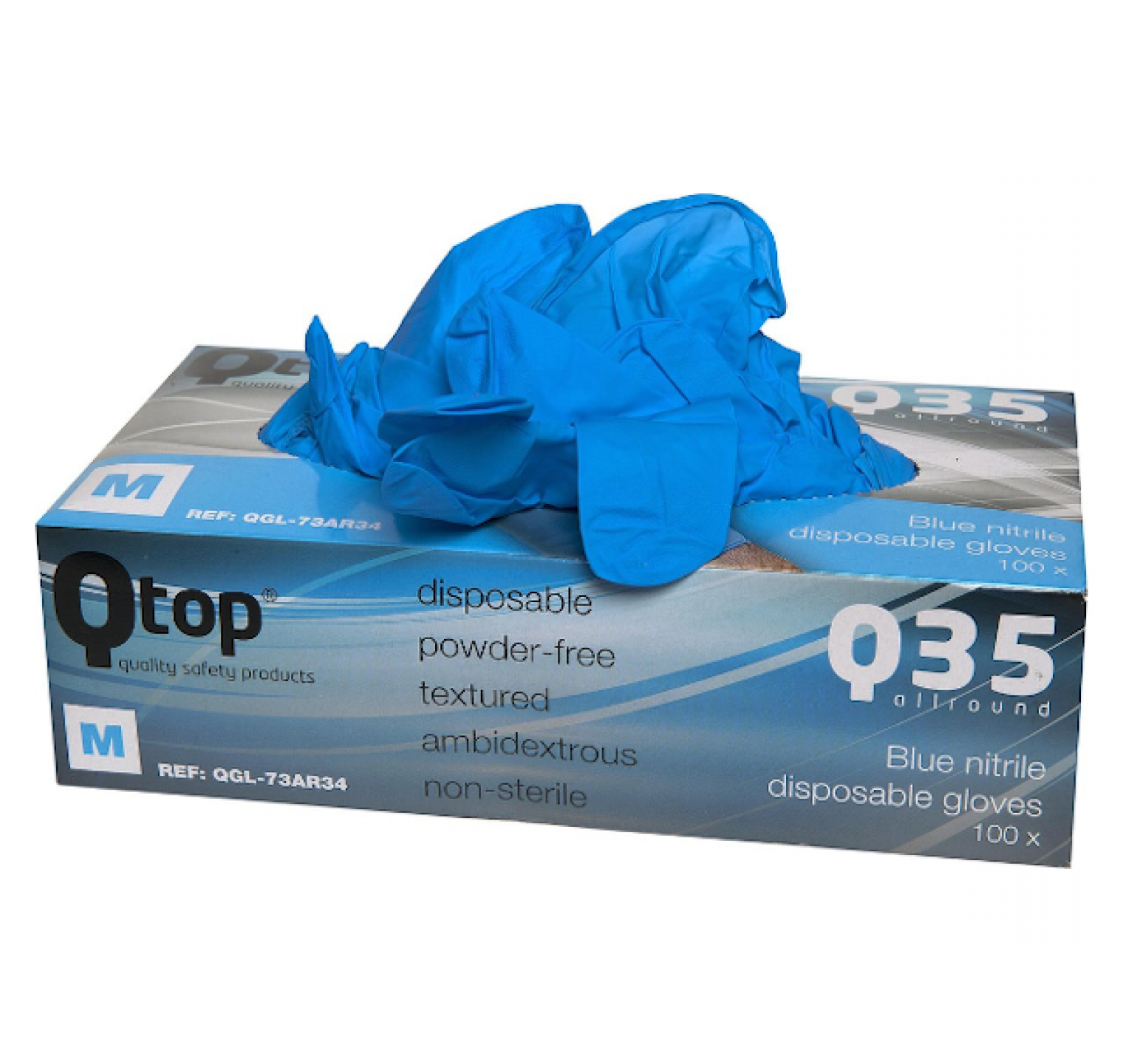 Qtcycletech iqtop nitril handschoen dispenser maat xl per 100 stuks