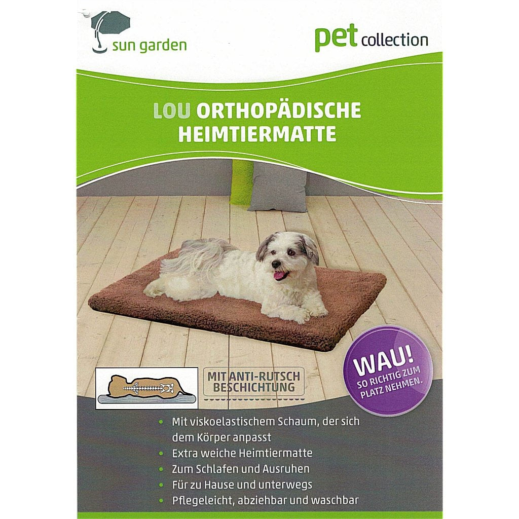 Sun garden lou orthopedisch hondenkussen 120x85x5cm antraciet