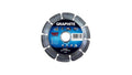 Graphit-Diamantscheibe 115x22x8,0x2,2mm, Segmenttyp X, lasergeschnitten, harte Materialien MPA EN13236