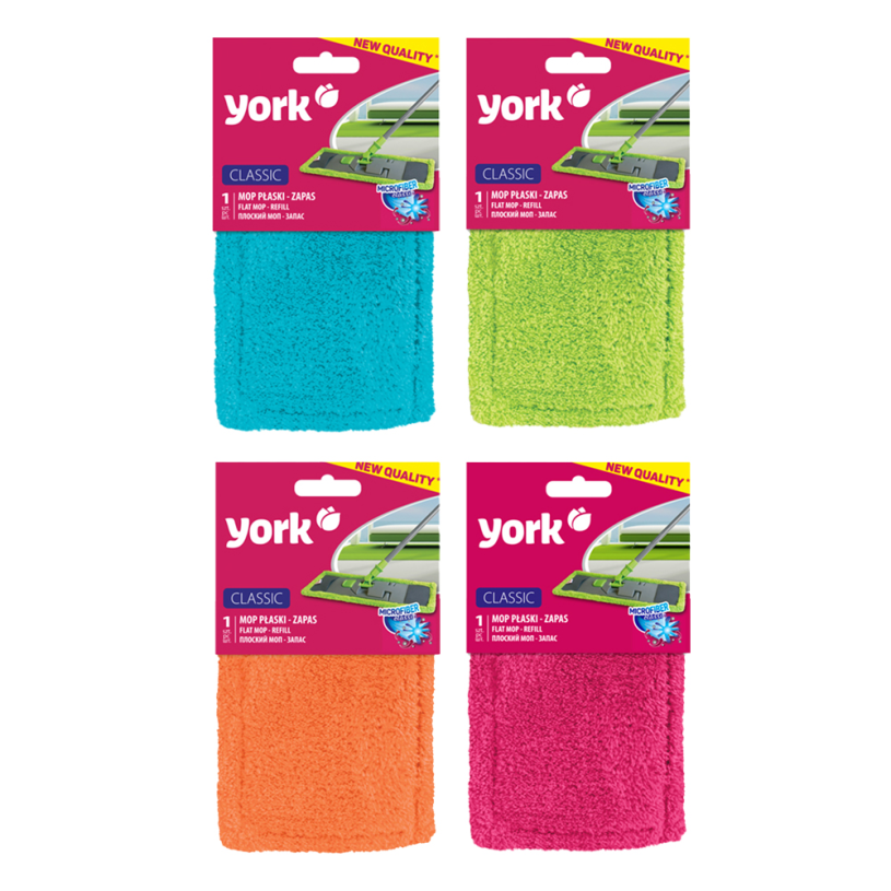 Cleany york vloerwisser vervangingsdoek 45x14cm - nat