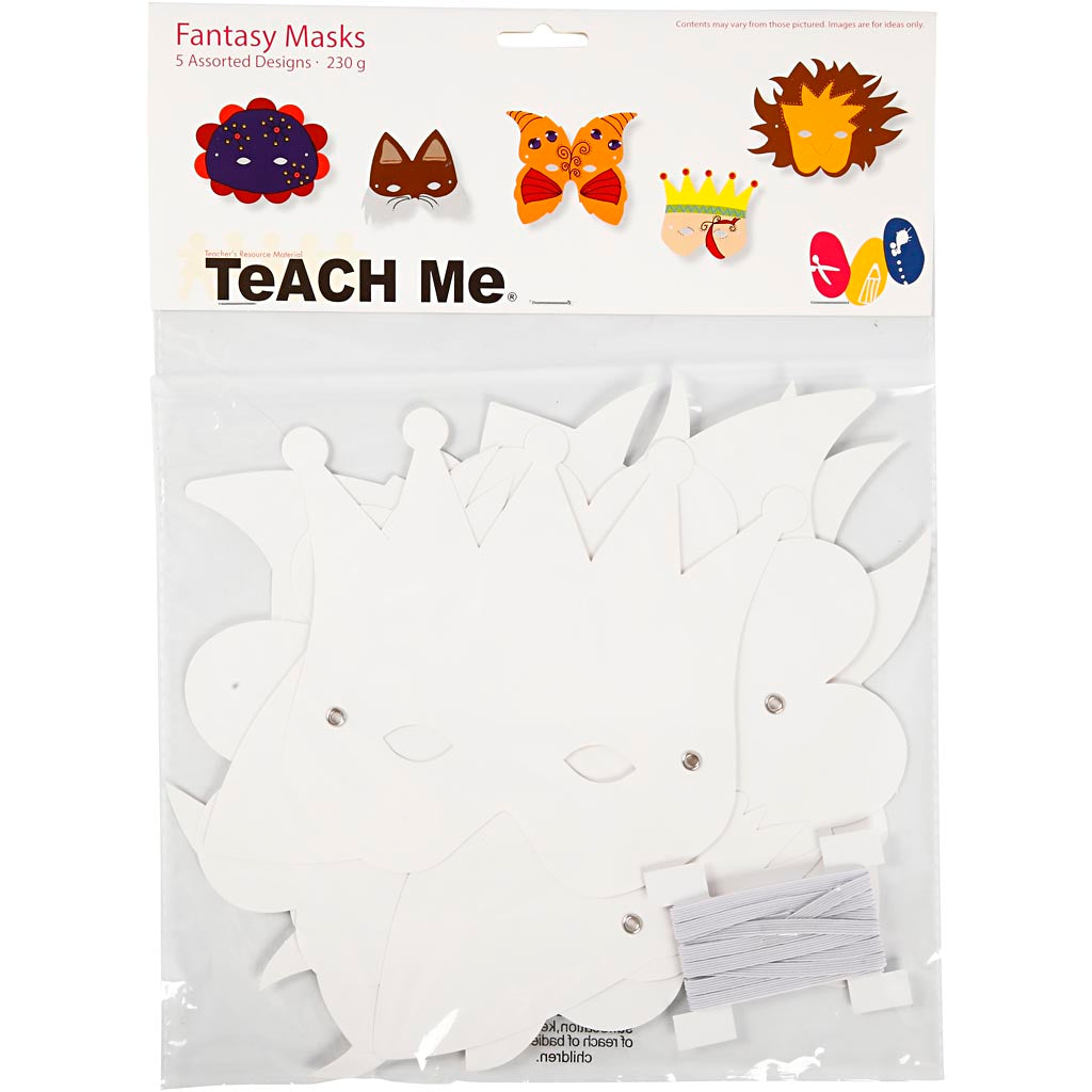 Creativ company https: www.cchobby.nl fantasiemaskers-inclusief-elastiek-h-15-20-cm-230-gr-wit-5-stuk-1-doos